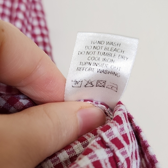 Lovers and Friends Red Gingham Mini Skirt M - Picture 7 of 7